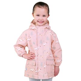 Jan & Jul by Twinklebelle Pink Forest Fleece Lined Rain Jacket by Jan & Jul