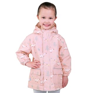 Jan & Jul by Twinklebelle Pink Forest Fleece Lined Rain Jacket by Jan & Jul