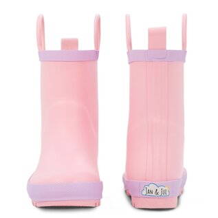 Jan & Jul by Twinklebelle Pink Puddle Dry Rain Boots with Handles by Jan & Jul