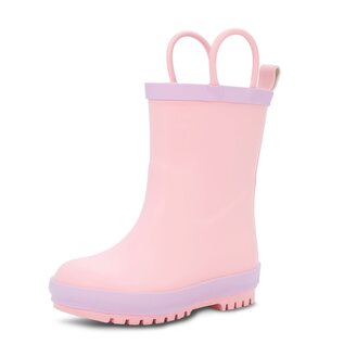 Jan & Jul by Twinklebelle Pink Puddle Dry Rain Boots with Handles by Jan & Jul