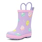 Jan & Jul by Twinklebelle Macarons Print Puddle Dry Rain Boots with Handles by Jan & Jul