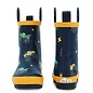 Jan & Jul by Twinklebelle Big Trucks Print Puddle Dry Rain Boots with Handles by Jan & Jul