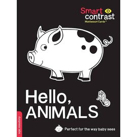 Smart Contrast Montessori Cards Hello, Animals