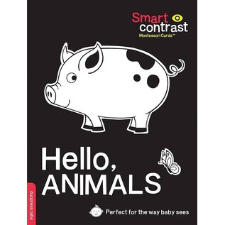 Smart Contrast Montessori Cards Hello, Animals