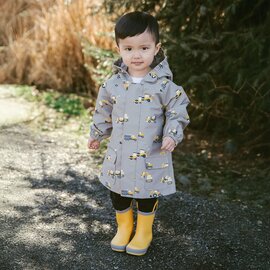 Jan & Jul by Twinklebelle Puddle-Dry Rain Jacket Grey Construction by Jan & Jul