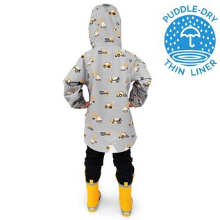 Jan & Jul by Twinklebelle Puddle-Dry Rain Jacket Grey Construction by Jan & Jul
