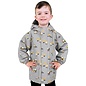 Jan & Jul by Twinklebelle Grey Construction Print Fleece Lined Rain Jacket by Jan & Jul