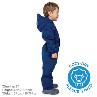 Jan & Jul by Twinklebelle Cozy Dry Fleece-Lined Nebula Blue Play Suit by Jan & Jul