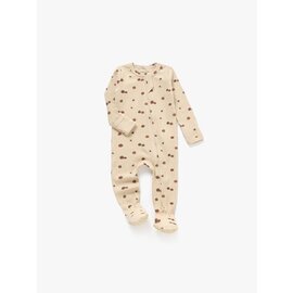 Mila & Co Pumpkins Print Ribbed Footie Zip by Mila & Co