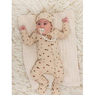 Mila & Co Pumpkins Print Ribbed Footie Zip by Mila & Co