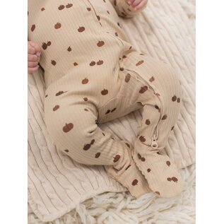 Mila & Co Pumpkins Print Ribbed Footie Zip by Mila & Co