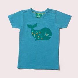 Little Green Radicals Blue Whale T-Shirt by Little Green Radicals