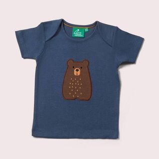 Little Green Radicals Little Bear Applique Organic T-Shirt by Little Green Radicals