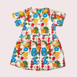 Little Green Radicals Flora & Fauna Button Through Short Sleeve Dress by Little Green Radicals