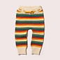 Little Green Radicals Honeycomb Rainbow Striped Tie Waist Knitted Joggers by Little Green Radicals