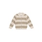 Jamie Kay Idris Knit Zip Cardigan - Wide Stripe Rye/Buff by Jamie Kay