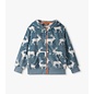 Hatley Staggered Elks Fuzzy Fleece Zip Up Hoodie by Hatley