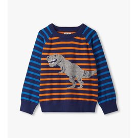 Hatley Dino Mixed Stripes Raglan Sweater by Hatley