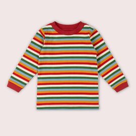 Little Green Radicals Autumn Rainbow Striped Long Sleeve Shirt by Little Green Radicals