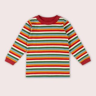 Little Green Radicals Autumn Rainbow Striped Long Sleeve Shirt by Little Green Radicals