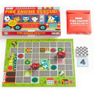Mudpuppy Fire Engine Rescue - A Cooperative Preschool Board Game