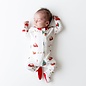 Kyte Baby Santa Sleigh Print Zippered Bamboo Footie by Kyte Baby