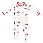 Kyte Baby Santa Sleigh Print Zippered Bamboo Footie by Kyte Baby