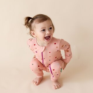 Parade Confetti Print 2 Way Zip Organic Cotton Romper by Parade