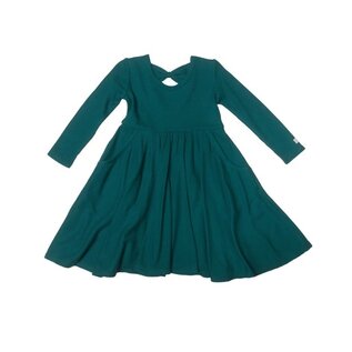 loulou Lollipop Peacock Waffle Knit Long Sleeve Skater Dress by Loulou Lollipop