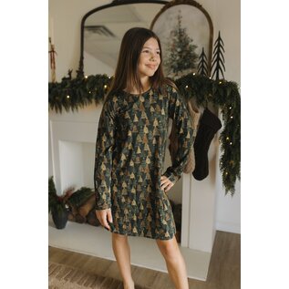 current tyed Evergreen Glow Holiday Bamboo Nightgown by Current Tyed