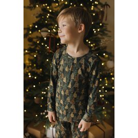 current tyed Evergreen Glow Holiday Bamboo Pajamas by Current Tyed