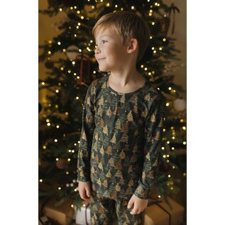 current tyed Evergreen Glow Holiday Bamboo Pajamas by Current Tyed