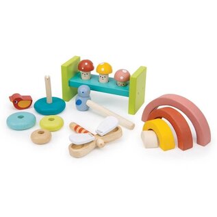 Wooden Toddler Play Set 18 Months Garden Style