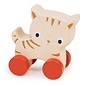 Kitten on Wheels Wooden Push Toy
