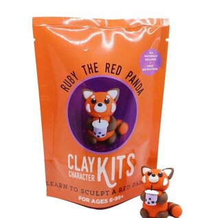 Ruby the Red Panda with Bubble Tea Clay Kit (Made in Canada)