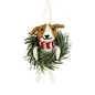 Felt Dog with Garland Holiday Tree Ornament