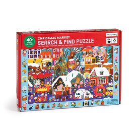 Mudpuppy Search and Find 64 Piece Puzzle Christmas Market