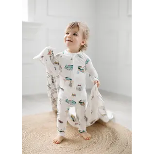 loulou Lollipop All Aboard Trains Print Romper by Loulou Lollipop