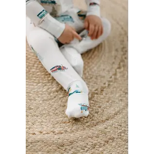 loulou Lollipop All Aboard Trains Print Romper by Loulou Lollipop