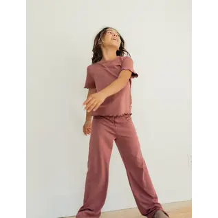 Jax & Lennon Kid's Lettuce Hem Pants by Jax + Lennon