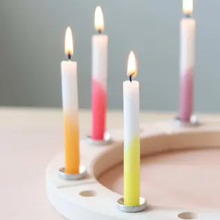 Grimms Dip-Dye Rainbow Celebration Candles for Grimms Birthday Ring or Advent Spiral