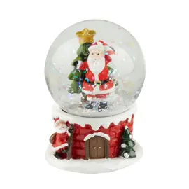 Mini Holiday Snow Globe with Santa with Tree