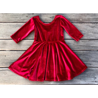 Red Velvet Twirl Dress