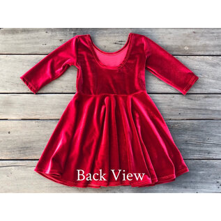 Red Velvet Twirl Dress