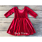 Red Velvet Twirl Dress