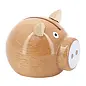 Vilac Wooden Natural Wood + White Piggy Bank (Made in France)
