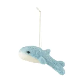 Felt Blue Whale Tree Holiday Ornament