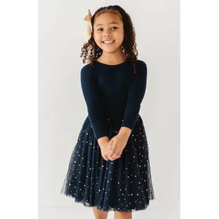 Kids Party Dress - Long Sleeved Tulle Dress