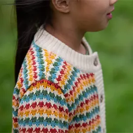 Organic Cotton From One To Another Rainbow Days Knitted Cardigan