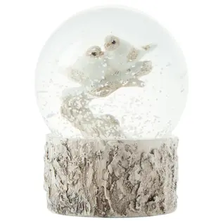 Holiday Snow Globe with Birds